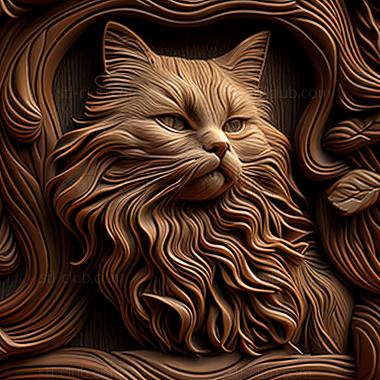 3D model st Isle of Man Longhair cat (STL)